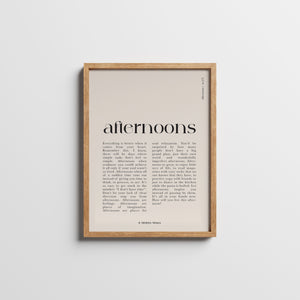 Afternoons | no. 273