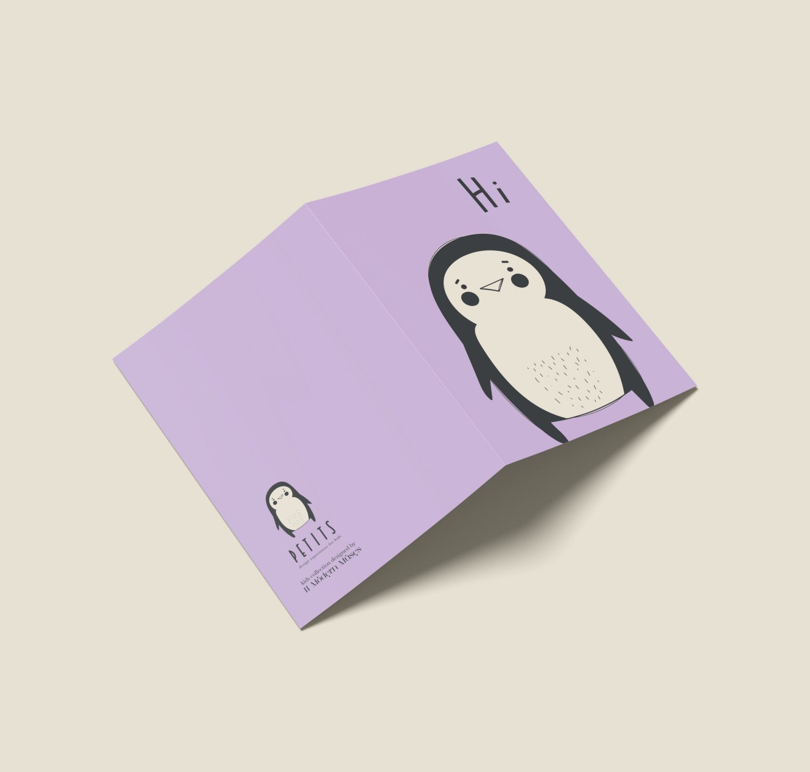 Hi, Penguin | Nursery Card