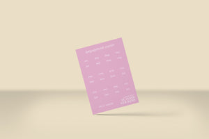 Pink monthly dividers stickers 