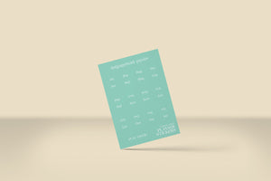Teal monthly dividers stickers 