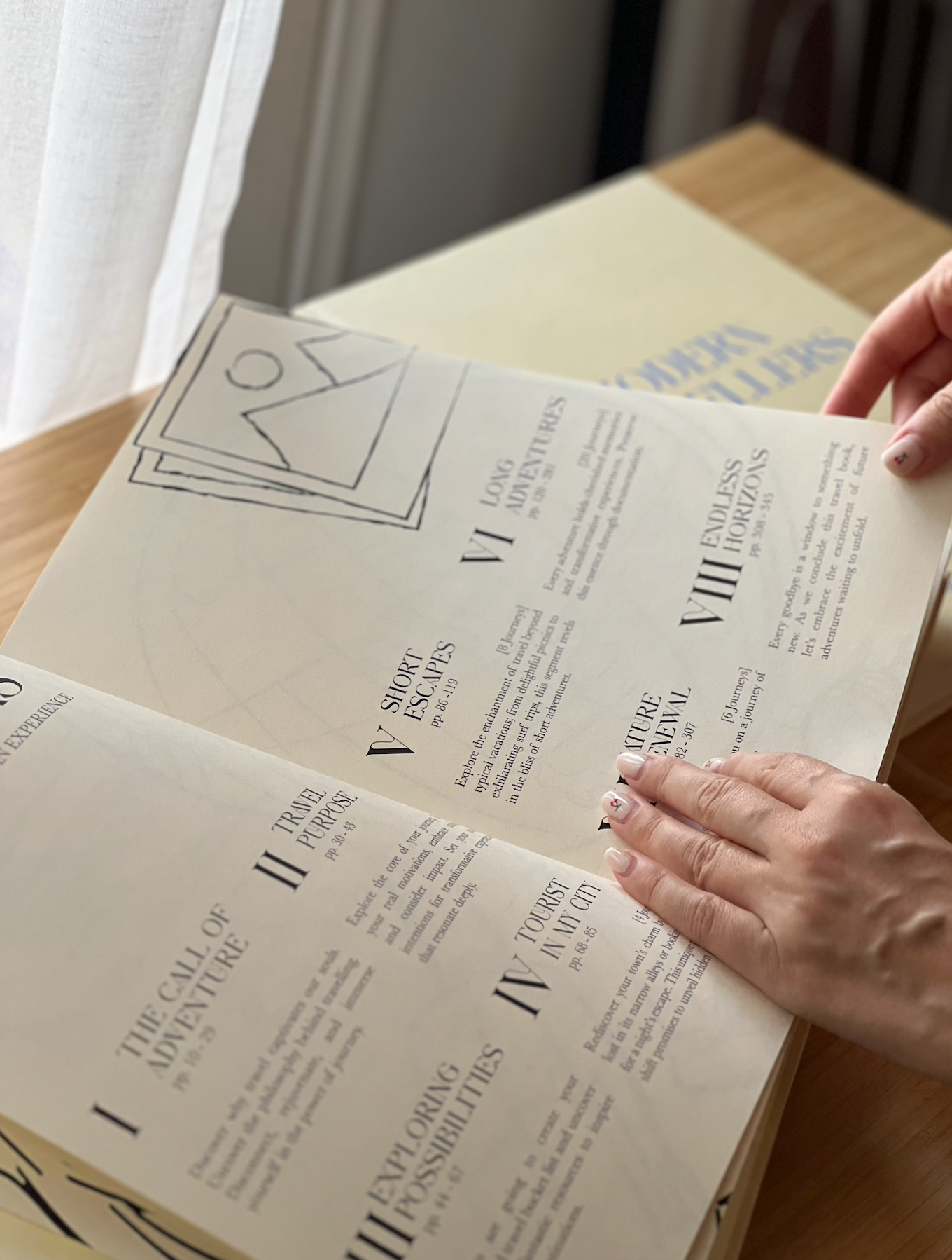 Mindful travel journal with pen ready for documenting memorable travel moments