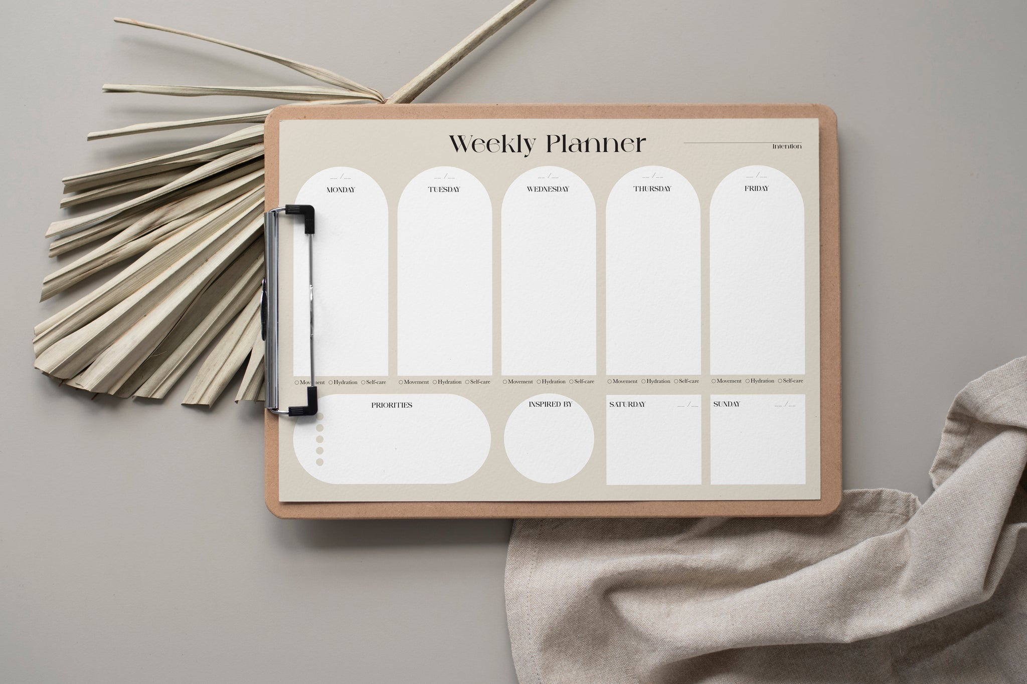 WEEKLY DESK PLANNER