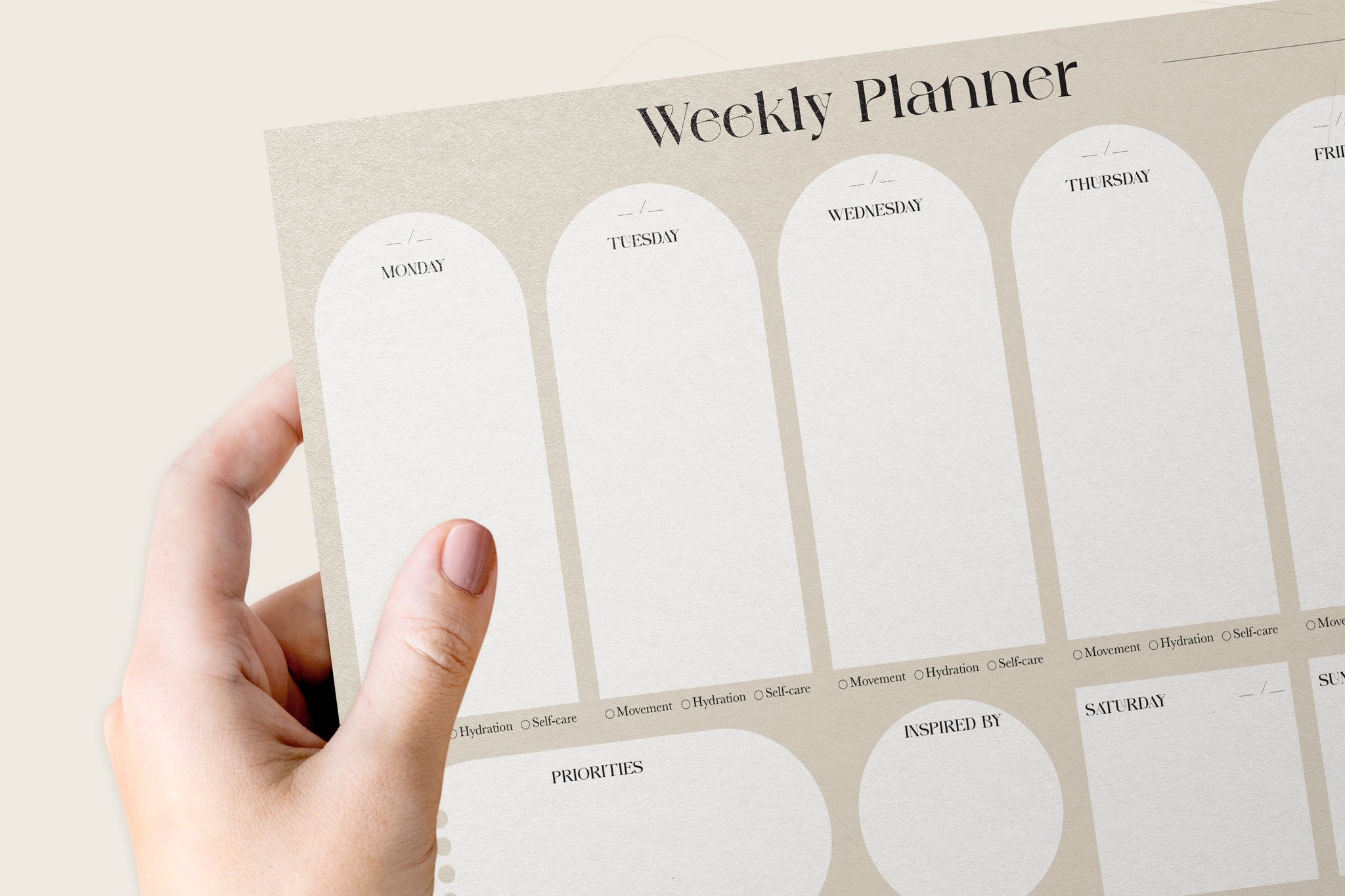 WEEKLY DESK PLANNER